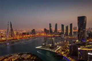 Bahrain skyline at night, Bahrain