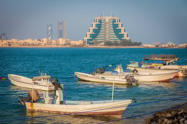 Manama waterfront panoramic city view