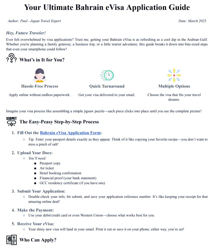 Your Ultimate Bahrain eVisa Application Guide